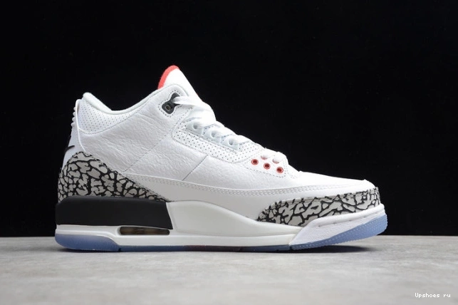 Free Cement Throw Jordan Line White Air 3 Retro 923096-101 0811